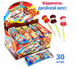 Фото Карамель "Лучистик" на светящейся палке ассорти двойной вкус*10г*30шт*12бл в интернет-магазине axdv.ru / аиксдв