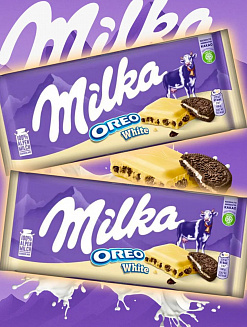 Фото Шоколад Милка Орео белый / Milka Oreo White 100гр*22шт (Импорт) в интернет-магазине axdv.ru / аиксдв