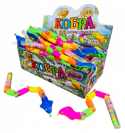 Фото Сахарное драже с игрушкой "Кобра" 2г*30шт*12бл в интернет-магазине axdv.ru / аиксдв