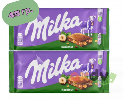 Фото Шоколад "Милка Фундук / Milka Hazelnuts" 45гр*19шт (Импорт) в интернет-магазине axdv.ru