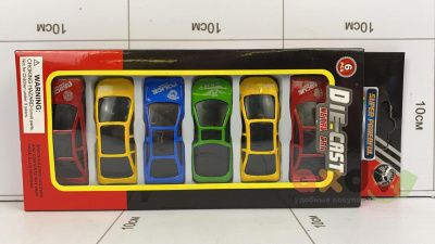 Фото Машинка "Литые под давлением / Die-Cast" набор 6 штучный в интернет-магазине axdv.ru
