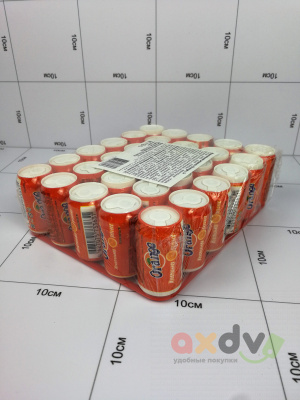 Фото Жевательная резинка со вкусом апельсина в баночках, в блоке "Orange" 20*30 7г. в интернет-магазине axdv.ru
