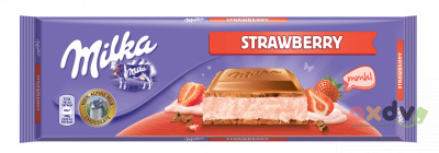 Фото Шоколад "Милка/Milka" Клубника / Strawberry 300г 1*16 в интернет-магазине axdv.ru