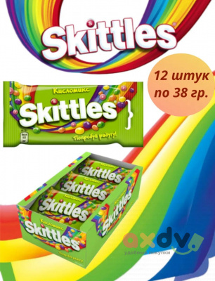 Фото Драже "Скитлс/Skittles" Кисломикс 38г *12шт*12бл в интернет-магазине axdv.ru
