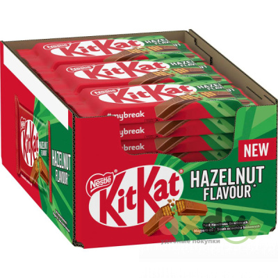 Фото Шоколадный батончик КитКат / KitKat 24шт*41.5гр Фундук (4 пальца) (Германия) в интернет-магазине axdv.ru