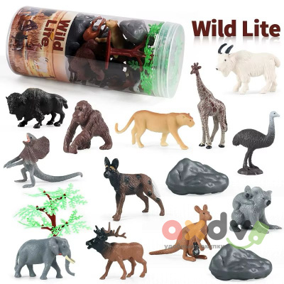 Фото Набор фигурок зверей в банке "Дикая жизнь / Wild life" №2 в интернет-магазине axdv.ru