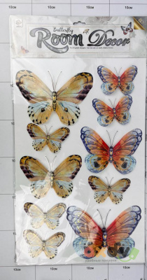 Фото Наклейки 3D-бабочка «Декор для комнаты» / 3D "Room Decor" Butterfly FAA в интернет-магазине axdv.ru