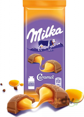 Фото Шоколад "Милка/Milka" с карамельной начинкой (Caramel) 20*90гр в интернет-магазине axdv.ru
