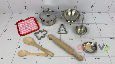Фото Набор металлической посуды "Готовим вкусный ужин / Сooking a delicious dinner" в интернет-магазине axdv.ru