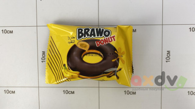 Фото Пончик ЭНИ Браво / ANI® Brawo (Donut с начинкой в шоколадной глазури со вкусом банана), 6*24*40г; СК-016 Турция 2027 в интернет-магазине axdv.ru
