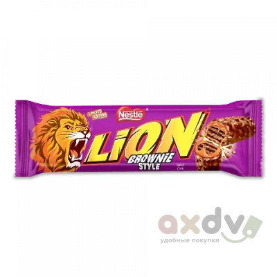 Фото Лайон / Lion Батон, вафельный с карамелью в молочном шоколаде со вкус брауни Нестле Польша 40г*24шт в интернет-магазине axdv.ru