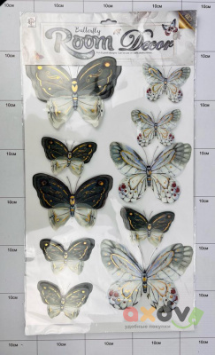 Фото Наклейки 3D-бабочка «Декор для комнаты» / 3D "Room Decor" Butterfly FAA в интернет-магазине axdv.ru
