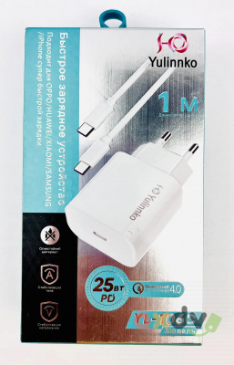 Фото Зарядный шнур Type-C с USB адаптером YL-106C в интернет-магазине axdv.ru