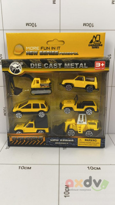 Фото Набор машин (6 шт.) Инженерия: литье под давлением / "DIE CAST" Engineering в интернет-магазине axdv.ru