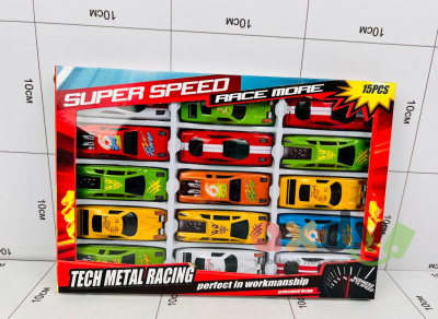 Фото Набор металлических машин "Супер скорость / Super speed" 15 дет. в интернет-магазине axdv.ru