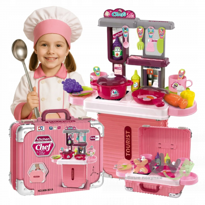 Фото Игровой набор посуды в чемодане "Отличный шеф-повар на кухне / Kitchen Chef Great" в интернет-магазине axdv.ru