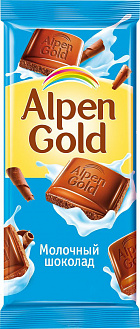 Фото Шоколад Альпен Гольд / Alpen Gold «Молочный», 80 гр.*21шт в интернет-магазине axdv.ru / аиксдв