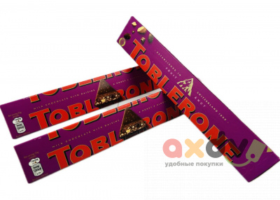 Фото Шоколад Тоблерон / Toblerone с изюмом и медово-миндальной нугой 100гр*20шт в интернет-магазине axdv.ru