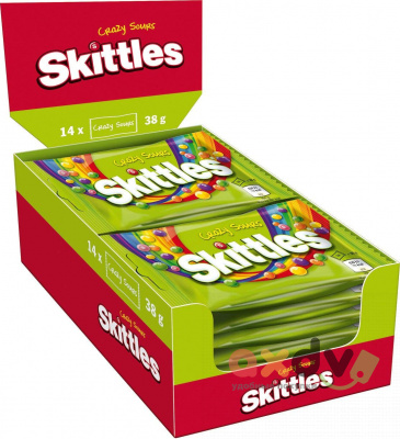 Фото Скитлс Сумасшедшая кислинка / Skittles Crazy Sours 38г*14 в интернет-магазине axdv.ru